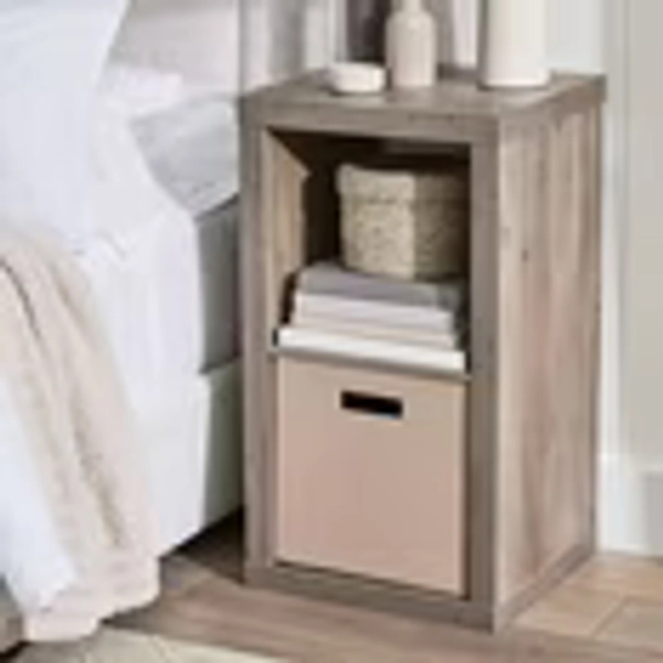 Better Homes & Gardens 2 Cube Storage Organizer, Rustic Gray