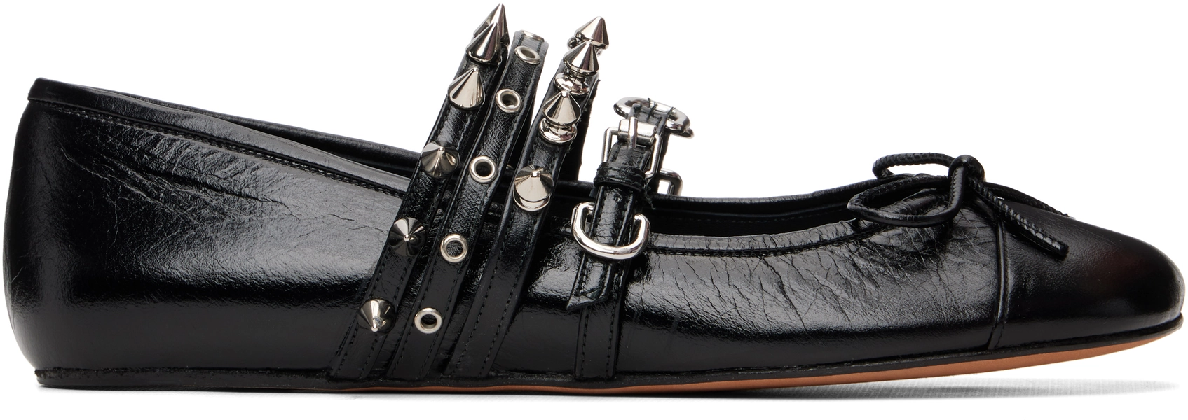 Black Spike Ballerina Flats 37 size