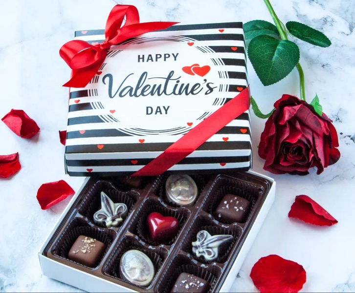 Gourmet Valentine's Day Chocolate Truffle Bon Bons - 9-piece Gift Box for Him or Her - Etsy