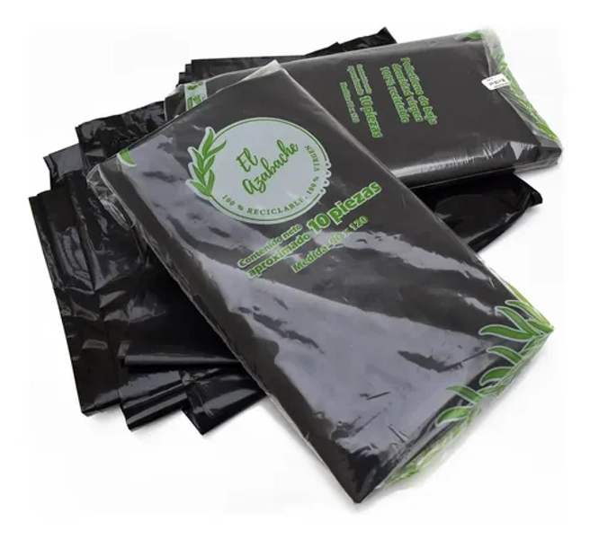 10 Bolsas Para Basura 90x120 El Azabache (1 Kg Aprox)