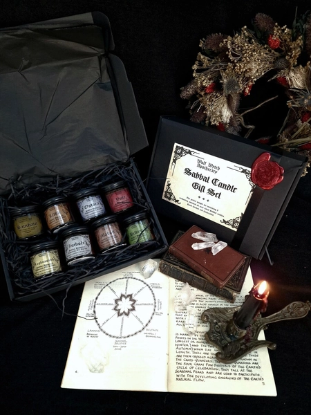 Sabbat Candle Gift Set, Pagan Wheel of the Year Gift Box, Altar Ritual Candles, Hedge Witch Gift Box - Etsy