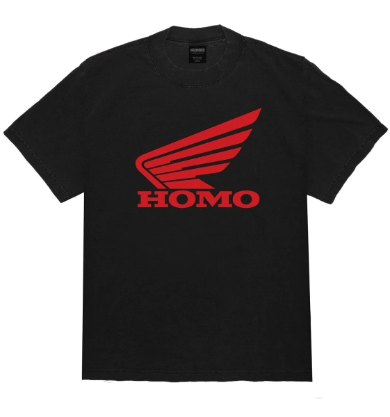 Homo Racing Parody Pigment Dyed T-shirt / Black — LOCKWOOD51