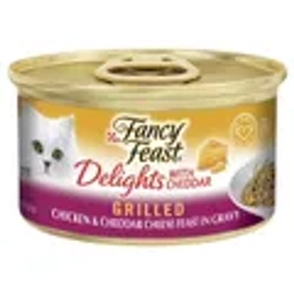 Pluto fussy boy food - Fancy Feast Classic Cheddr Delight Chick Cat Food Can 85gx24
