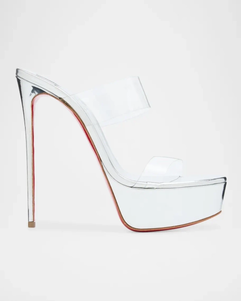 150mm Just Nothing Metallic Leather Platform Sandals