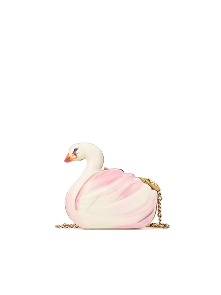 Chloé Tropicus swan minaudière in hand-painted leather