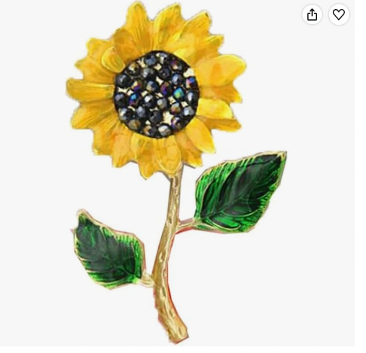 Sunflower Enamel Brooch Pin Elegant Golden Sun Flower Brooch Pin Lapel Pins Bouquet Plant Brooches Jewelry Backpacks Badge Scarf Clothes Accessories Gift for Women Girls, Metal : Amazon.ie: Fashion