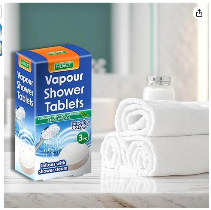 Nuage Vapour Shower Tablets - Breathe Easy with Every Shower | Contains Menthol & Eucalyptus Oil (3 Pack) : Amazon.ie: Beauty