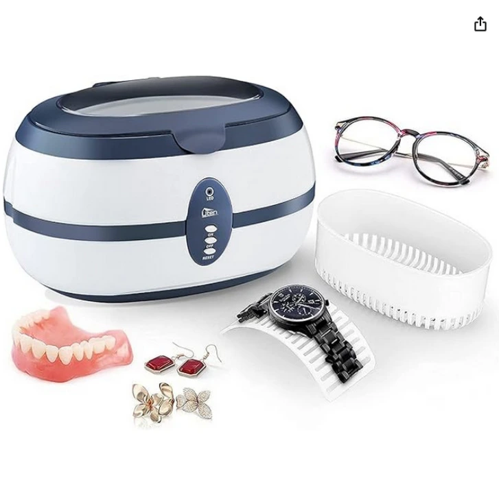 Uten Ultrasonic Cleaner Ultrasonic Cleaning Device Glasses Cleaning Device 600 ml Ultrasonic Device for Glasses Jewellery Watches Dentures 40,000 Hz : Amazon.ie: Health & Household