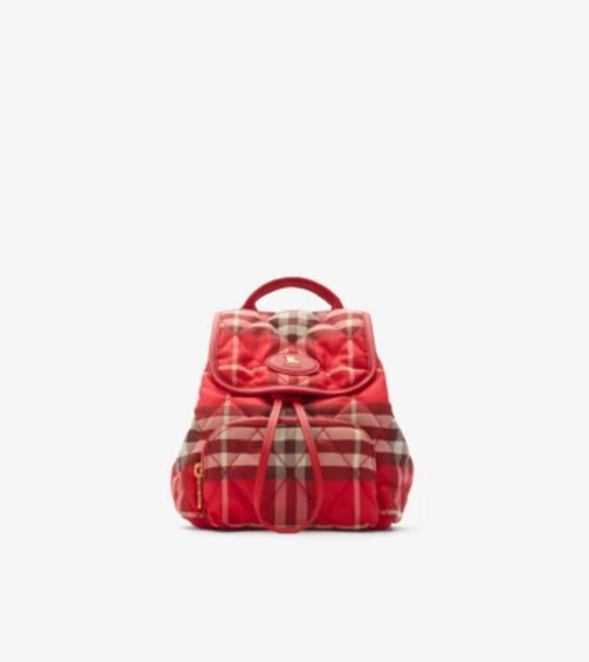 Burberry® Official Mini Horseshoe Backpack​ in Crayon red