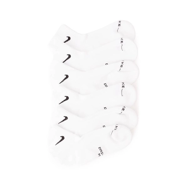 Womens Nike Everyday Elevated Ankle Socks 6 Pack - White
