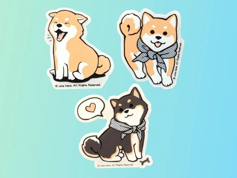 Waterproof Transparent Shiba Inu Puppy Die-Cut Sticker, Tearproof, 3D Textured Effect, Cute & Unique Gift for Dog Lovers