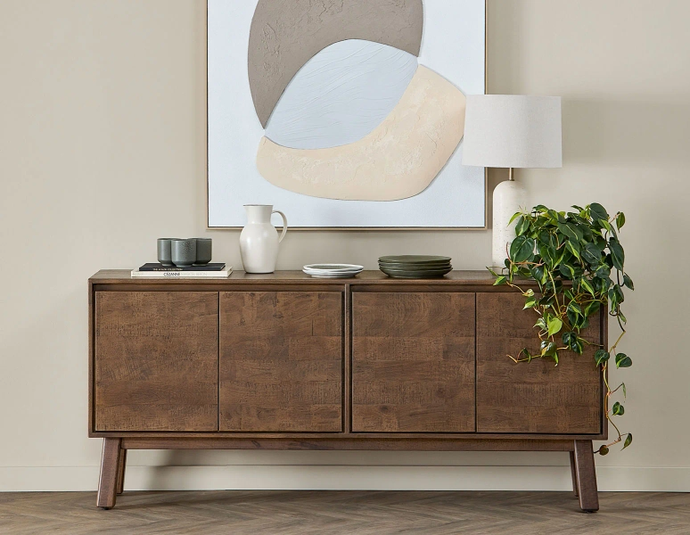 THESSALIA distressed solid mango wood sideboard