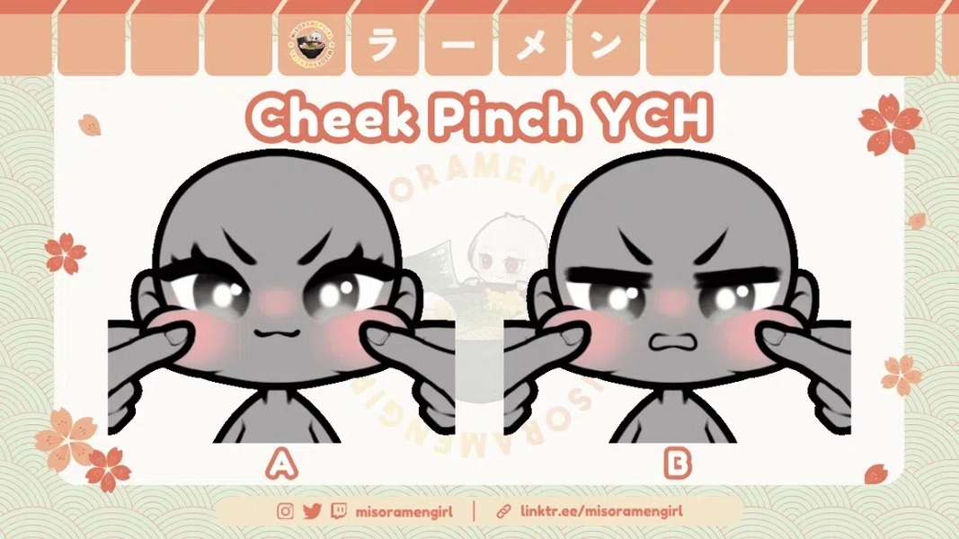 [YCH ANIMATED] CHEEK PINCH by MisoRamenGirl🍜