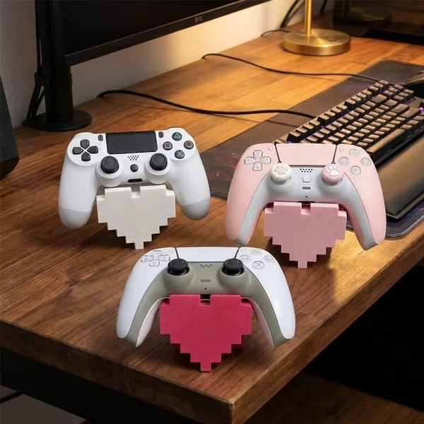 Soporte para juegos en forma de corazón impreso en 3D, base estable que evita caídas, soporte para controlador, artesanía decorativa de plástico para escritorio - AliExpress 15