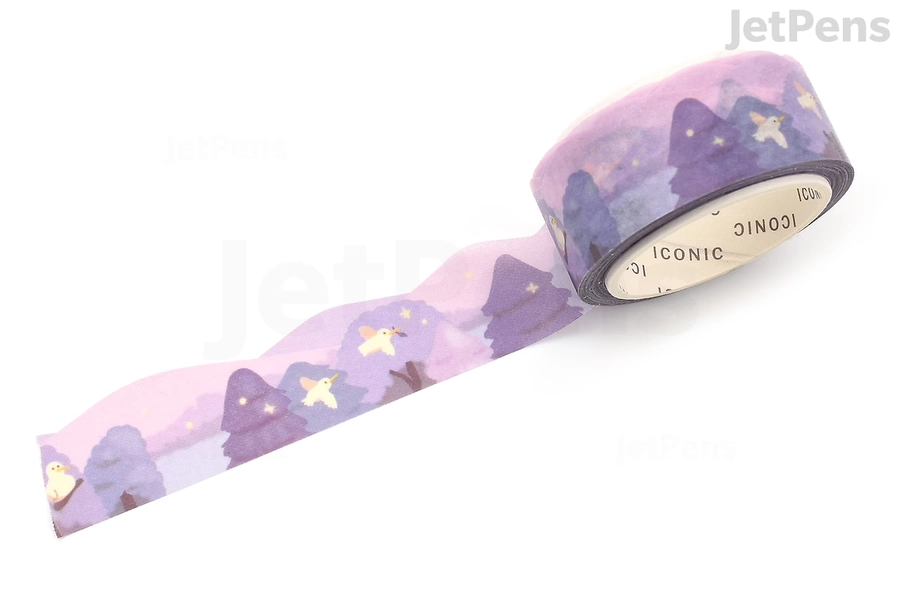 Iconic Sugar Die-Cut Washi Tape - Purple Forest - 18 mm x 8 m