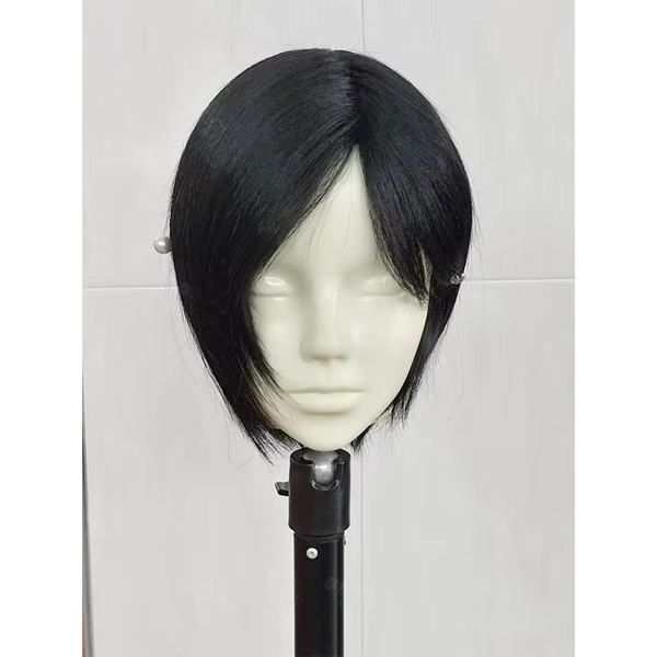 Perruque stylisée Perruque de Cosplay Ada Wong pour femmes, cheveux noirs courts, pour Halloween, carnaval, fête, jeu de rôle, perruque résistante à la chaleur
