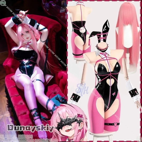 Anime Game GODDESS OF VICTORY: NIKKE Cosplay Velvet Costume{Hemera}Kawaii Bunny Rabbit Jumpsuit Hot Pink Wigs Lingerie Halloween - AliExpress