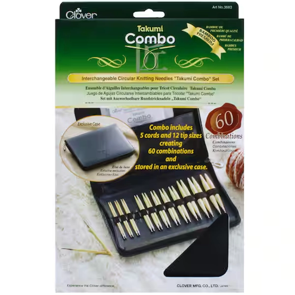 Clover Interchangeable Circular Knitting Needles Takumi Combo Set