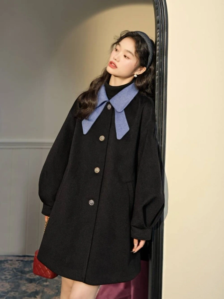 Bow Collar Coat