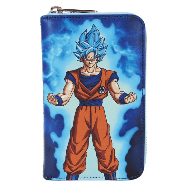 Dragon Ball Exclusive Goku & Vegeta Super Saiyan Blue Glow Zip Around Wallet