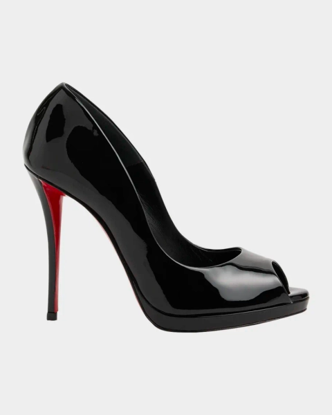 120mm Lady Z Patent Leather Peep-Toe Pumps