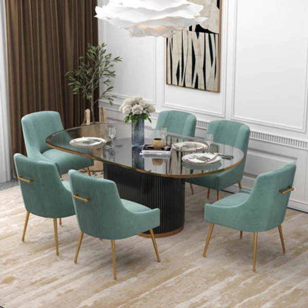 Everly Quinn Elian Velvet Side Chair Dining Chair