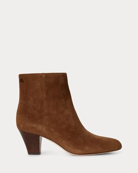 Emersyn Suede Bootie Heel for Women | Ralph Lauren