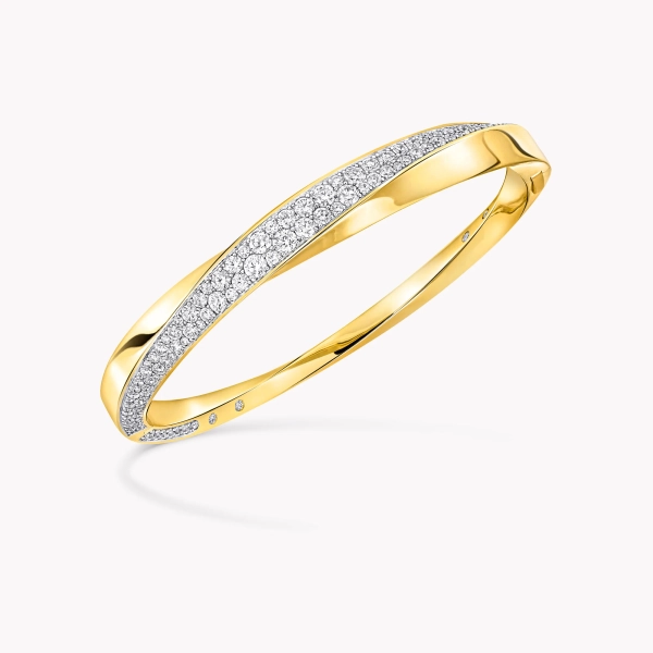 Spiral Diamond Bangle