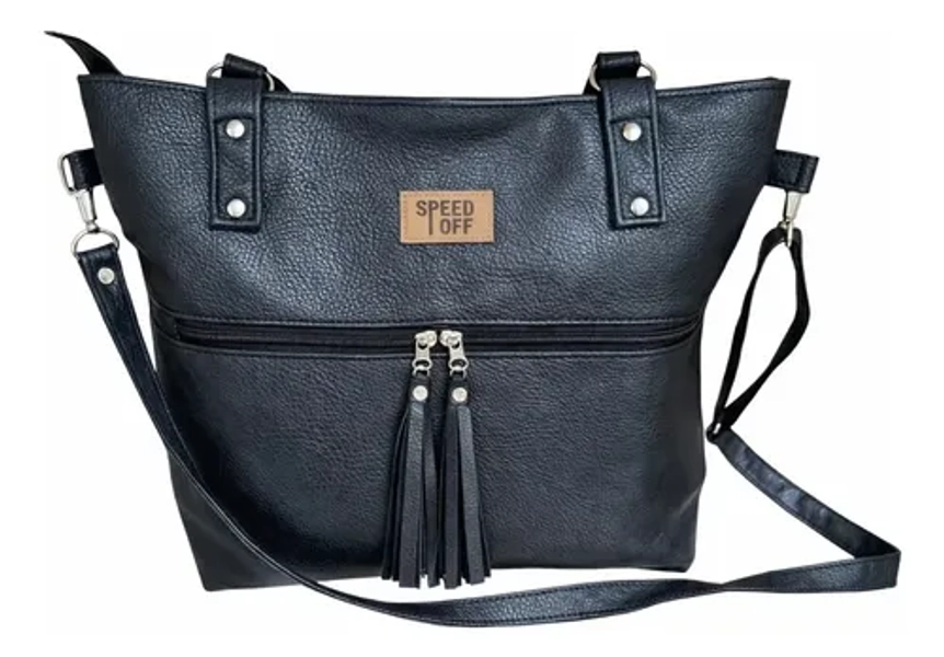 Cartera Mujer Grande De Cuero Eco Bolso Para Mujer Carteras De Mujer Amplia Negra Bolso Universitario Bandolera Dama Moda De Marca Morral Facultad Trabajo Regalo Speed Off Bolsos Materos