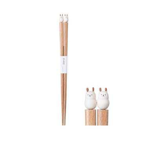 Cute Animal Chopsticks Wood Chopstick Set Wooden Housewarming Gifts - A