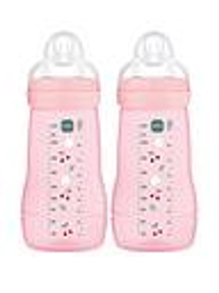 Easy Active 270ml Baby Bottle 2pk - Pink