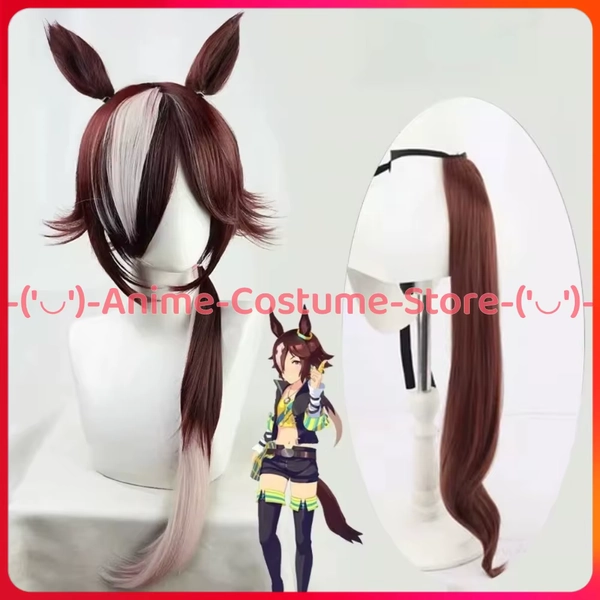 Uma Musume Pretty Derby Vodka Cosplay Wig with Ears and Tail Anime Game Character Halloween Carnival Party Costume Wigs - AliExpress 200000532