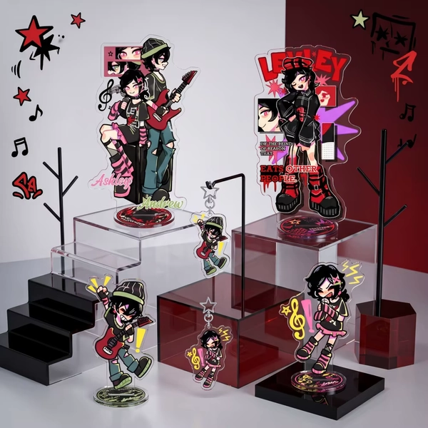 Figura acrílica de Andy y Leyley, con soporte, de la serie de anime Ashley Andrew, ideal como llavero, adorno de escritorio, regalo para fans y otakús. - AliExpress 36
