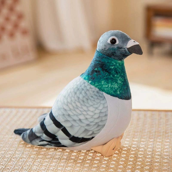 Pigeon Plushie Realistic Stuffed Toy Bird Plush Animals - A