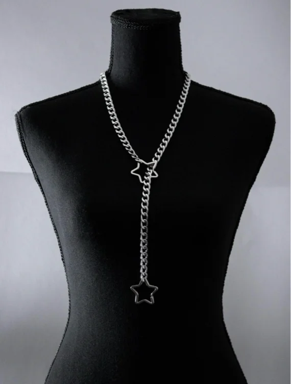 Stainless Steel Slip Chain Necklace | Heart, Star, Ouroboros, or O-Ring | Solid & Strong