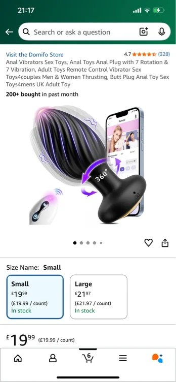 Anal Vibrators Sex Toys, Anal Toys Anal Plug with 7 Rotation & 7 Vibration, Adult Toys Remote Control Vibrator Sex Toys4couples Men & Women Thrusting, Butt Plug Anal Toy Sex Toys4mens UK Adult Toy