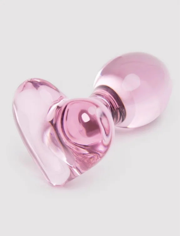 Lovehoney Small Heart Glass Butt Plug 3 Inch