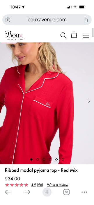 Ribbed modal pyjama top