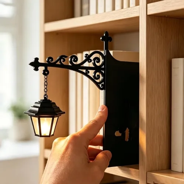 Aparador De Livros Metal Com Luz Led Estante 1 Par