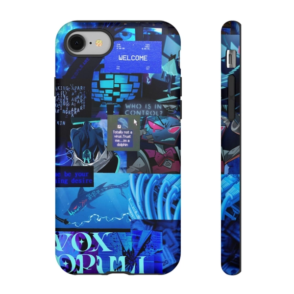 Vox Hazbin Hotel Blue Cyber Collage phone case | Tough Cases