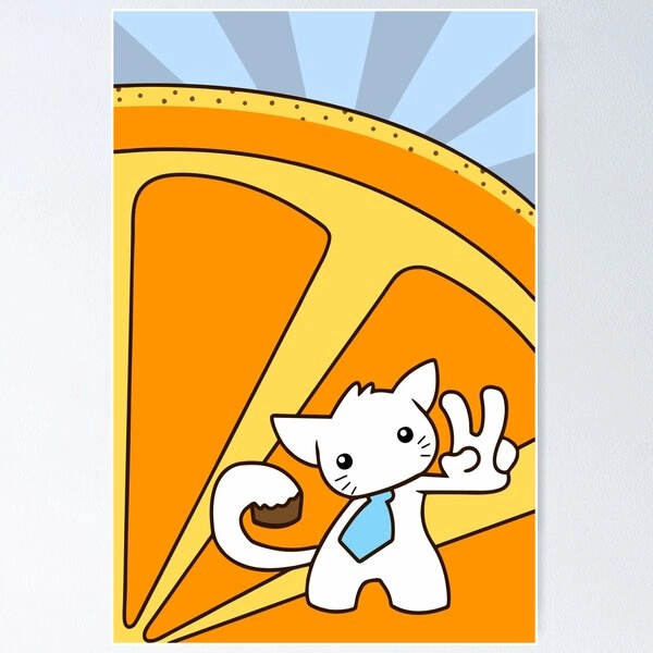 Louise's Tangerine Kitty Poster