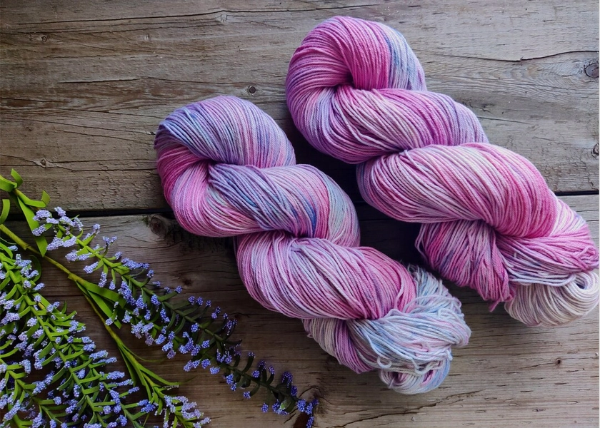 Hand Dyed Organic Cotton Yarn