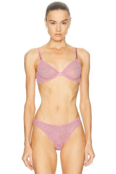 fleur du mal Le Stretch Demi Bra in Pink