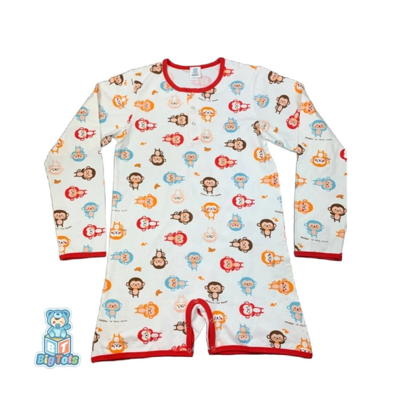 ABDL Monkeys Snap Crotch Romper Adult Baby - Etsy