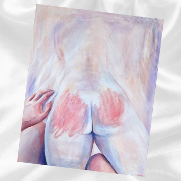 NSFW Art Print "tender Flesh"- Erotic Spanking, Impact Play Blushing Ass BDSM Bedroom Decor - Etsy