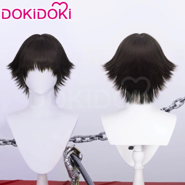 DokiDoki Game Cosplay Wig Short Black Hair Women - Wig Only-Order Processing Time Refer to Description Page