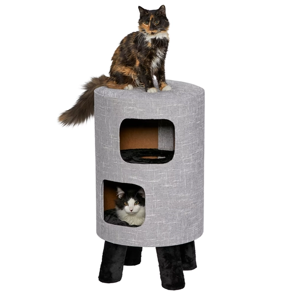 Midwest Feline Nuvo Cat Condo, Silver, 29.13" H