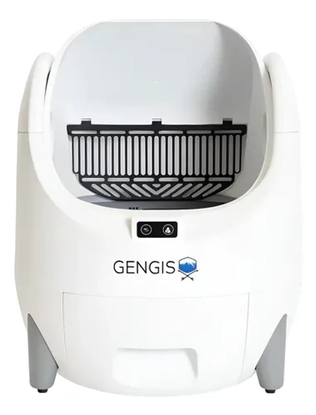 Litera Automática P/ Gatos Gengis Wifi Autolimpiante Blanco Y Gris