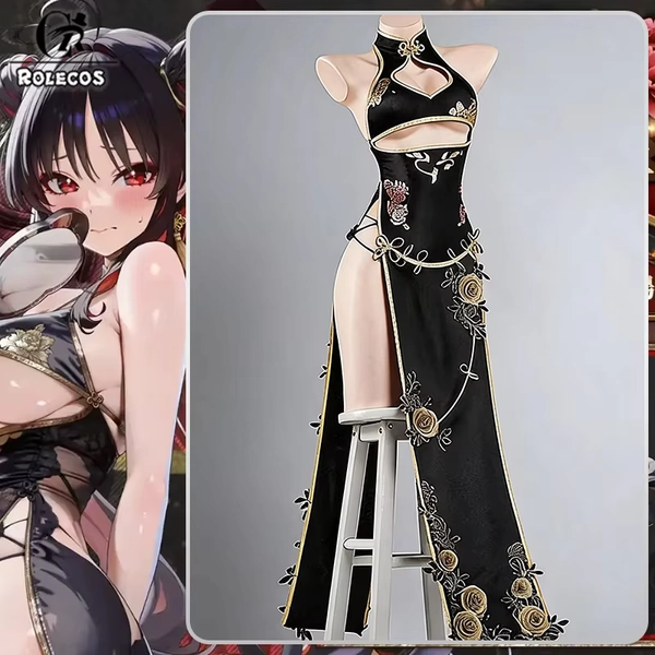 ROLECOS NIKKE Goddess of Victory Moran Cosplay Costume King of Flowers Cheongsam Women Halloween Party Role Play Suit