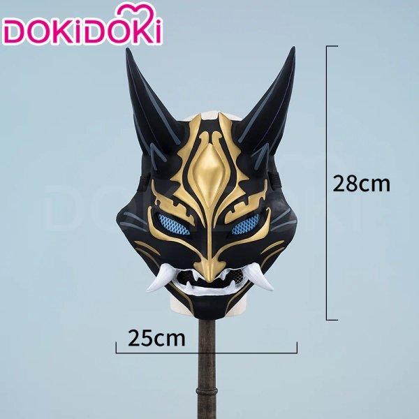 DokiDoki Game Genshin Impact Cosplay Xiao Mask PVC Resin - PVC Ver. Mask Only-Order Processing Time Refer to Description Page